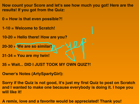 How Much ArtySpartyGirl Are You Quiz remix