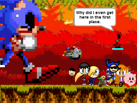Add yourself running from Sonic.EXE! remix