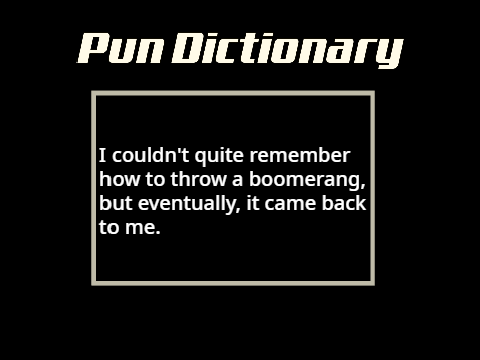 Pun Dictionary {50} BETA