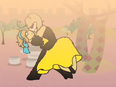 romantic sunset kiss