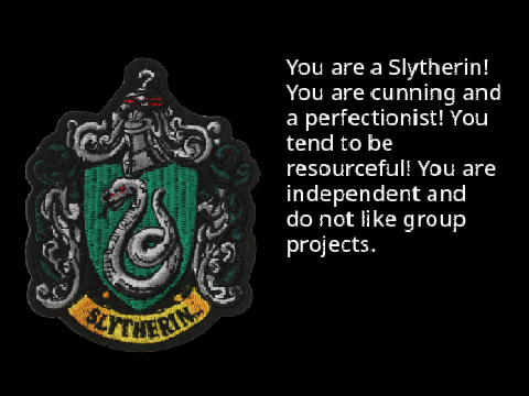 Harry Potter Sorting Quiz