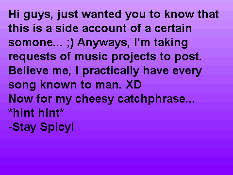 I take music requests
