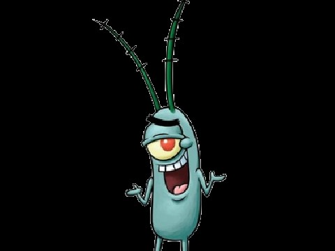 Plankton stares into your soul while unfitting music plays