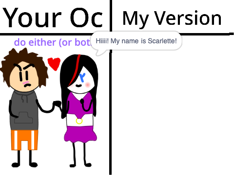 i'll try to draw your oc :') remix