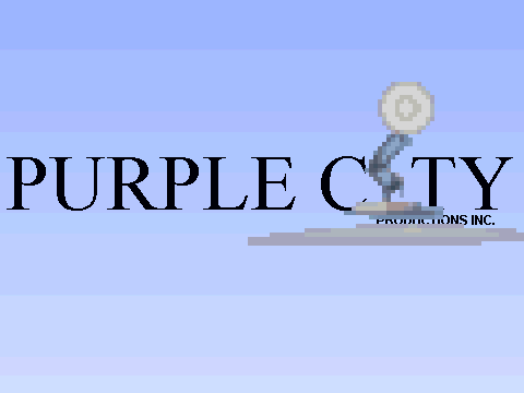 Purple City Productions Inc Logo Pixar Style
