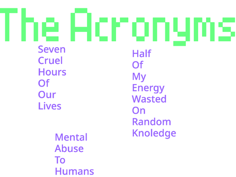A Third-Grader's School Acronyms