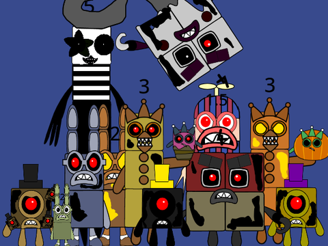 Numberblocks as FNAF 4 Characters