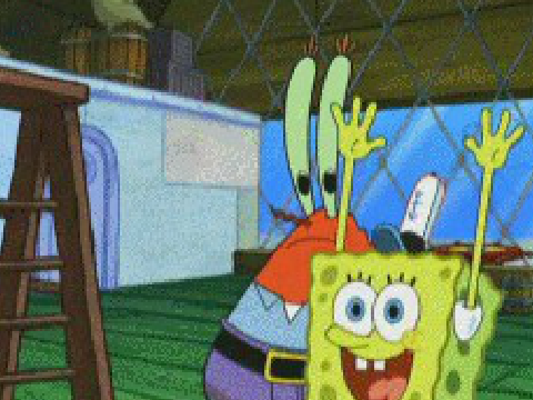 Spongebob runs so fast to fill up this ALT xD
