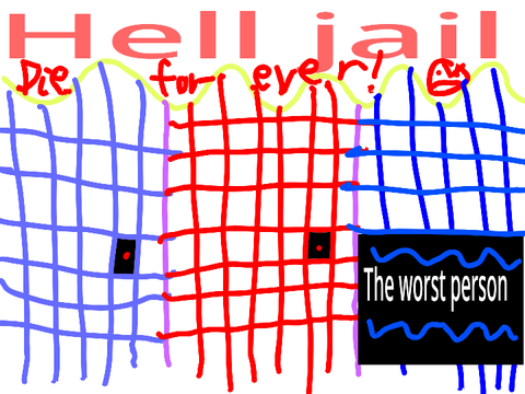 Hell jail backdrop