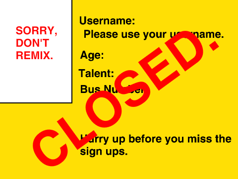 School bus Sign ups (CLOSED) ;)