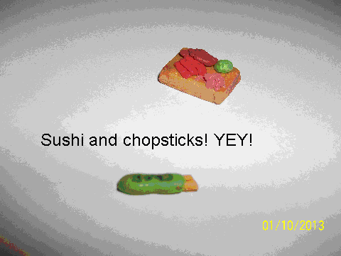 clay charms: food