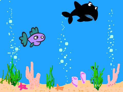 the underwater scene animation