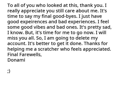 Good-bye... Forever.