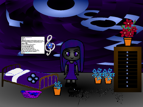 Hyacinth's bedroom for Silver Lace Academy