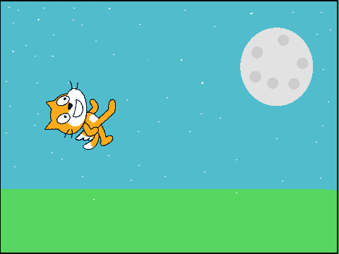 And Then Da Scratch Cat Went Over dA Mooon