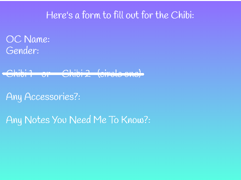 Give Me Your OC And I Will Chibi-fy It!