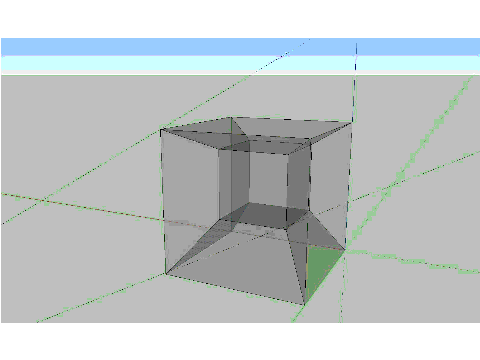 Shadow of a 4D Hypercube