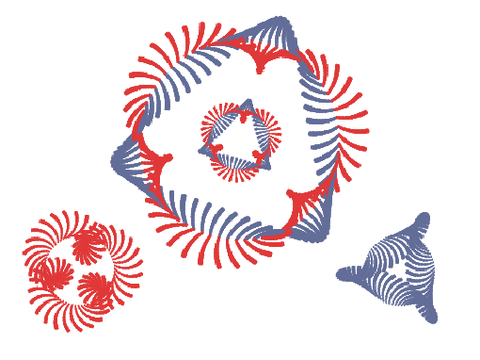 Art generated by rotating curves