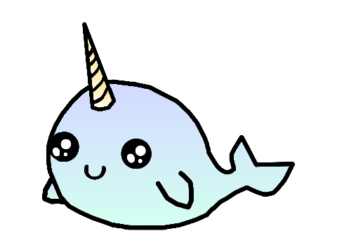 Ombre Ollie the Narwhal