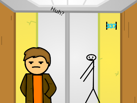 Add Yourself Waiting in the floss Elevator