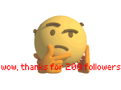 thanks for 200 followers