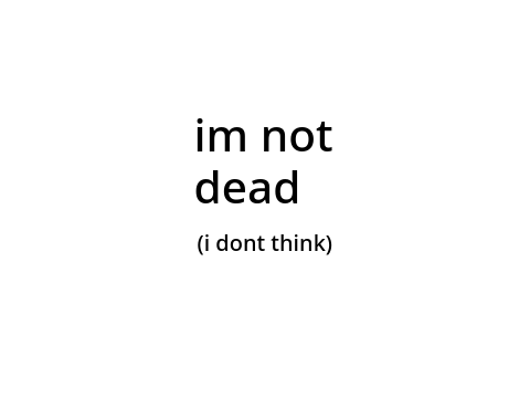 i'm not dead