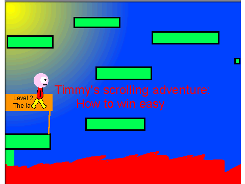 Timmy's scrolling adventure: How to win easy glitch guide.