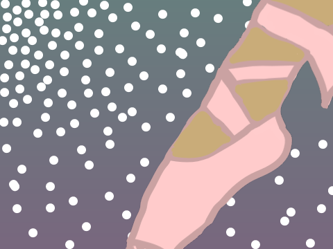 Pointe shoe.