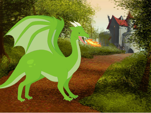funny dragon animation