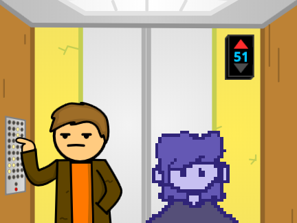 Add Yourself Waiting in the Elevator // Le