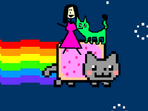 Add yourself riding the Nyan Cat