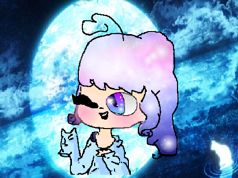 galaxy hair girl speed paint! (draw)
