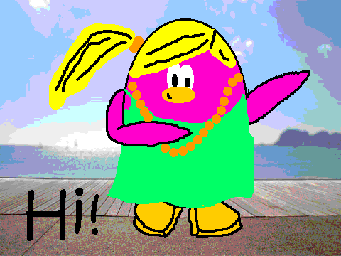 A Waving Penguin
