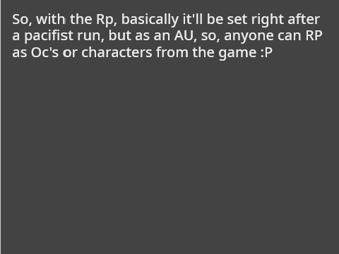 About the undertale RP