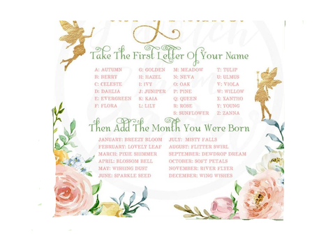 What is your Fairy Name?