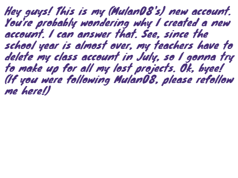 My new account.....
