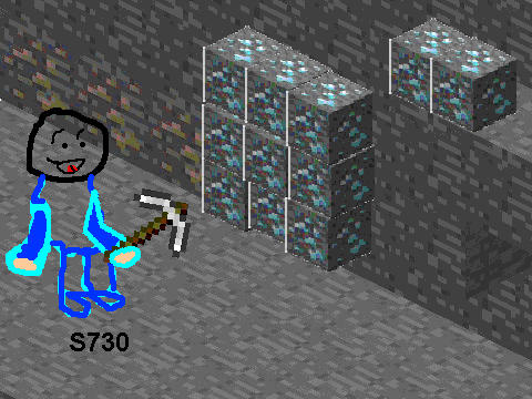 Add Yourself Mining Diamonds (with a smile)