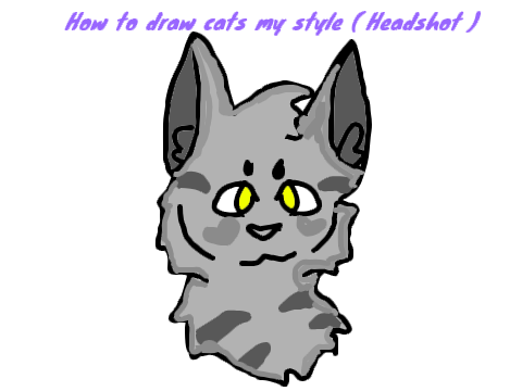 How to draw a cat my style. { Headshot }