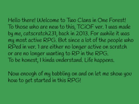 Two Clans in One Forest RPG Ver. 2 Sign up