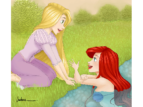 Rapunzel and Ariel slideshow