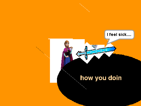 Anna kills Elsa,a mixture of Frozen + Minecraft.