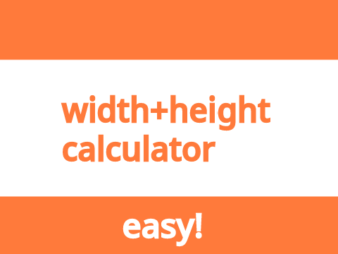 Width/height calculator