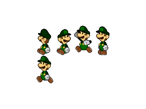 More Paper Naluigi Sprites