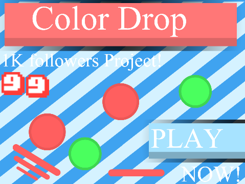 Color Drop - 1K followers - Mobile ready
