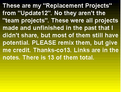 My Replacement Projects