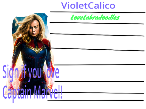 Sign if you love Captain Marvel! remix