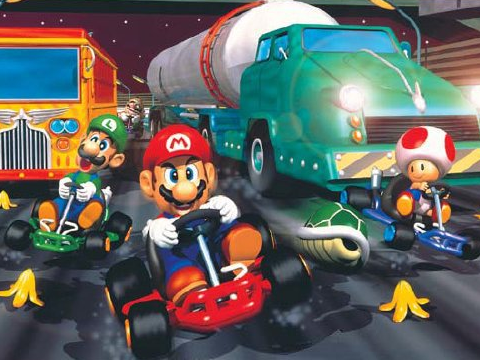 Mario Kart 64 Menu SNES Cover