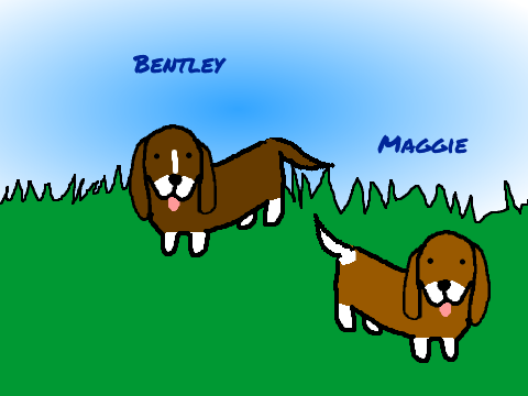 Adorable Animated Basset Hounds