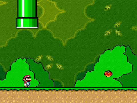 Going down a pipe (animation test)