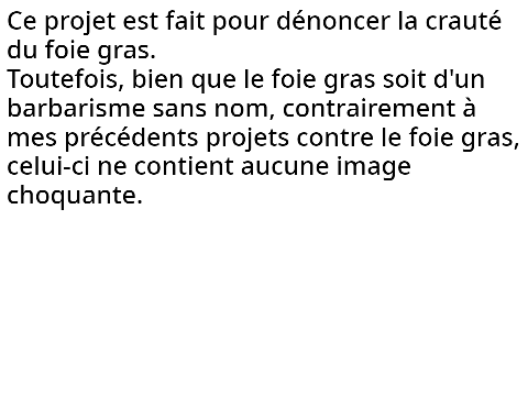 Nouveau projet contre le foie gras !